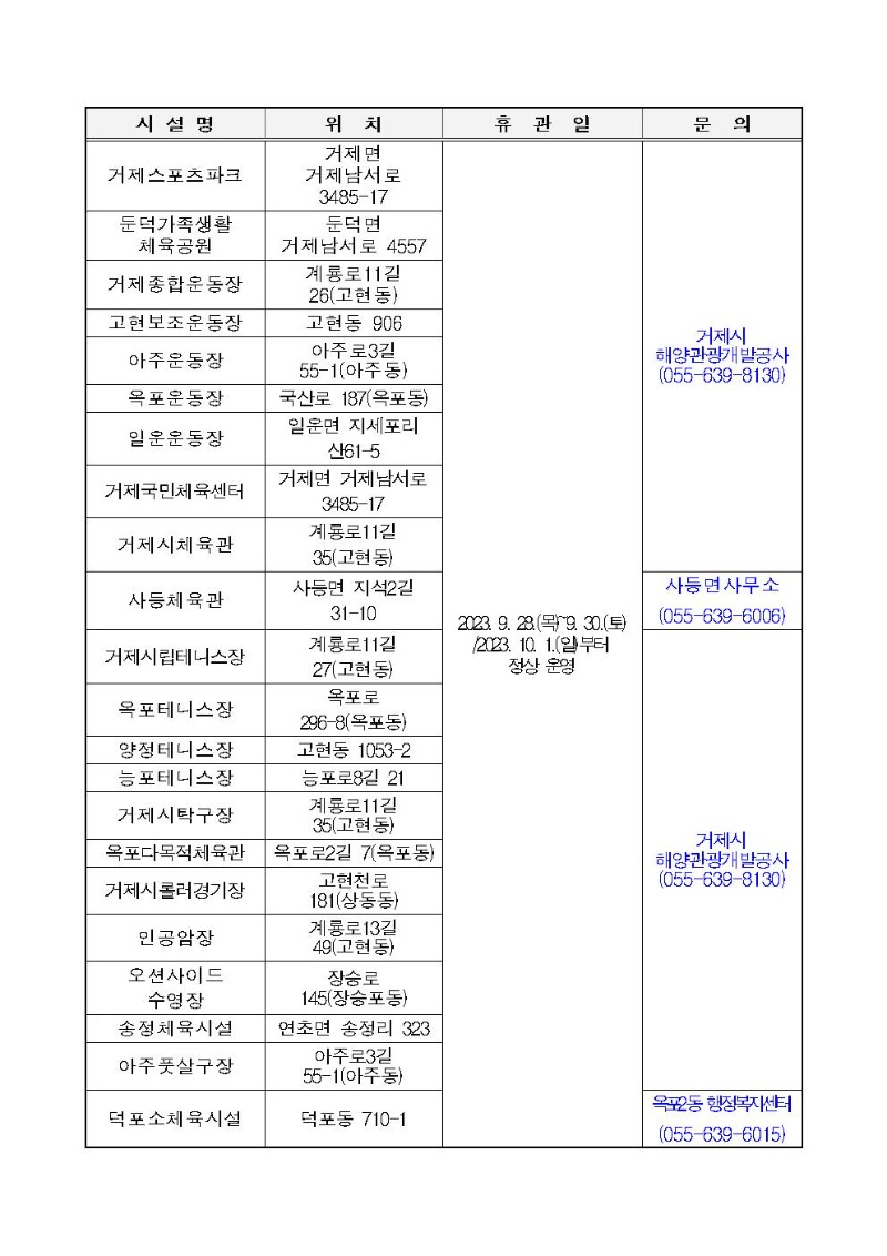 [크기변환]시설현황(거제시 공공체육시설 추석연휴 휴관 안내)001.jpg